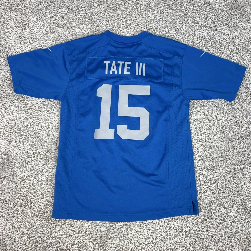 Detroit Lions Jersey‎ Boys Youth Large Blue NFL Football Nike Golden Tate III 15